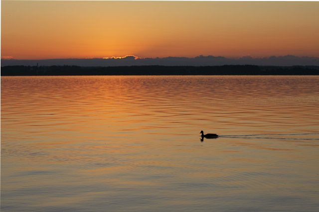 Sonnenaufgang über dem Chiemsee