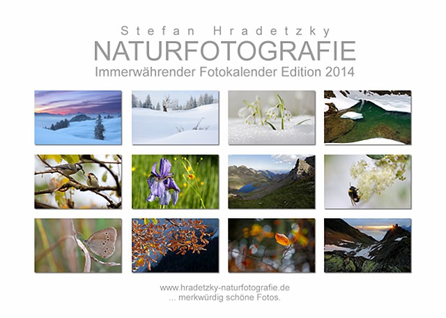 Stefan Hradetzky Naturfotografie Fotokalender Edition 2014 - Titelblatt